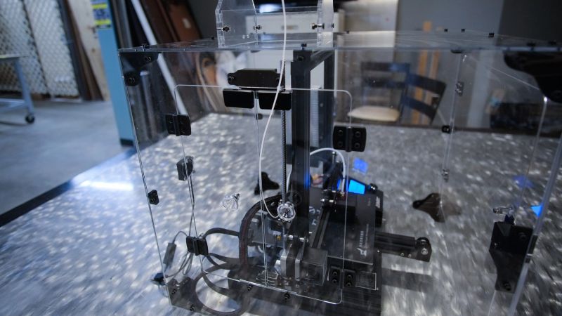 An image of the 3D UpFitters Ender 3 Enclosure, its made of acrylic