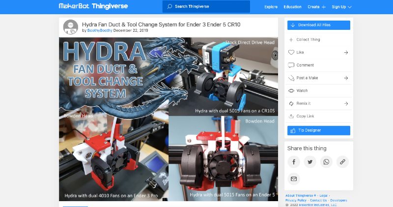 The Hydra fan from Thingiverse