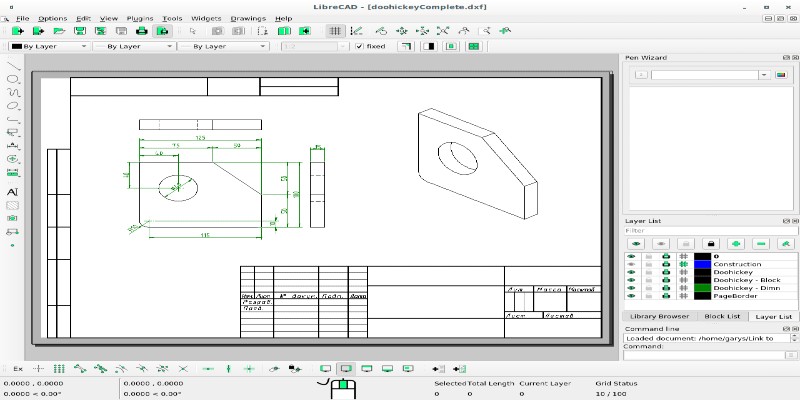 LibreCAD free open source CAD software
