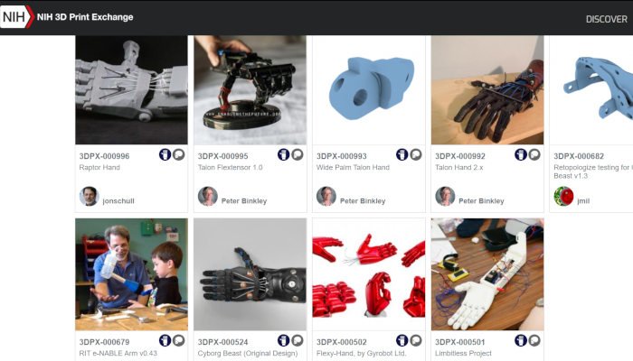 nih 3d print exchange for free medical 3d printer models